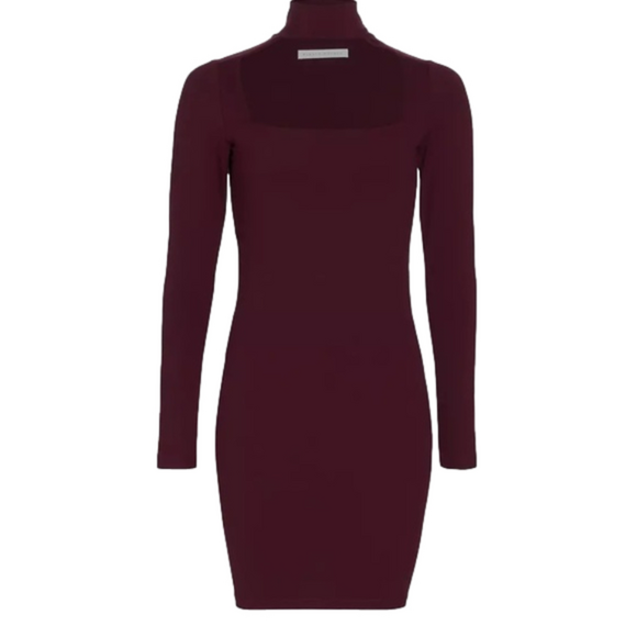 Susana Monaco open front mock neck long sleeve dress - Picture 4 of 16